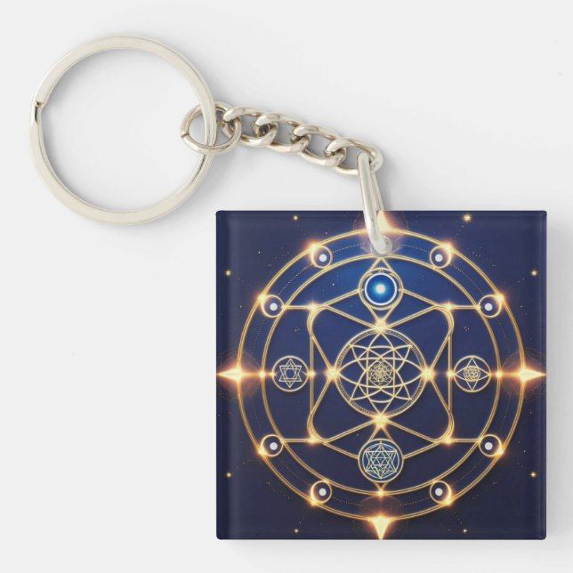 Divine Radiance – 5: Illuminated Universal Energy Keychain (Front)