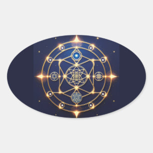 Divine Radiance – 5: Illuminated Universal Energy Oval Sticker