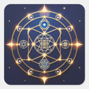 Divine Radiance – 5: Illuminated Universal Energy Square Sticker