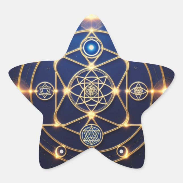 Divine Radiance – 5: Illuminated Universal Energy Star Sticker (Front)
