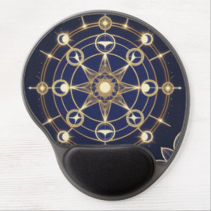 Divine Radiance – Golden Mandala of Awakening Gel Mouse Pad