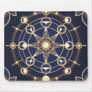 Divine Radiance – Golden Mandala of Awakening Mouse Pad