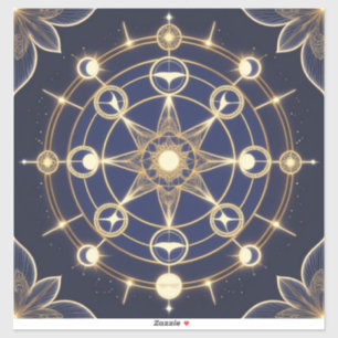 Divine Radiance – Golden Mandala of Awakening Sticker