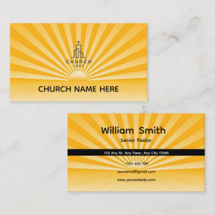 Divine Radiance Pastor Business Card