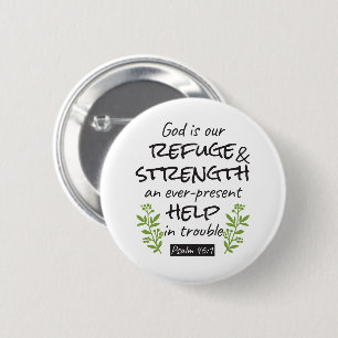 Divine Refuge - Psalm 46:1 for Spiritual Comfort a Button
