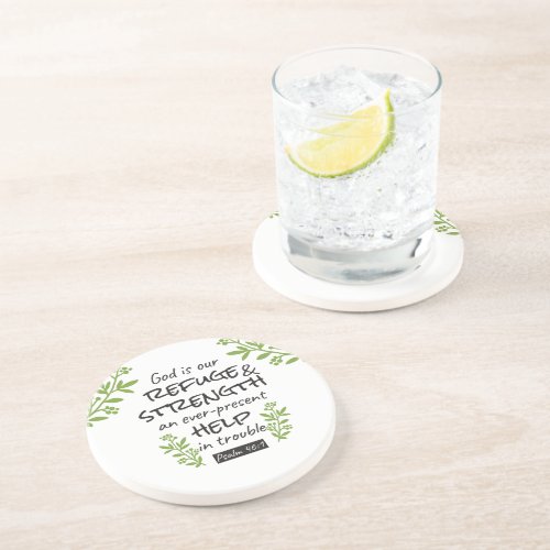 Divine Refuge _ Psalm 461 for Spiritual Comfort a Coaster