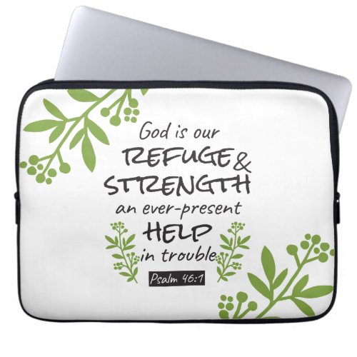 Divine Refuge _ Psalm 461 for Spiritual Comfort a Laptop Sleeve