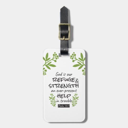 Divine Refuge _ Psalm 461 for Spiritual Comfort a Luggage Tag