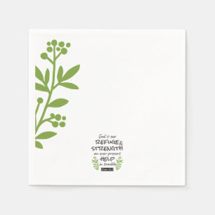 Divine Refuge - Psalm 46:1 for Spiritual Comfort a Napkins