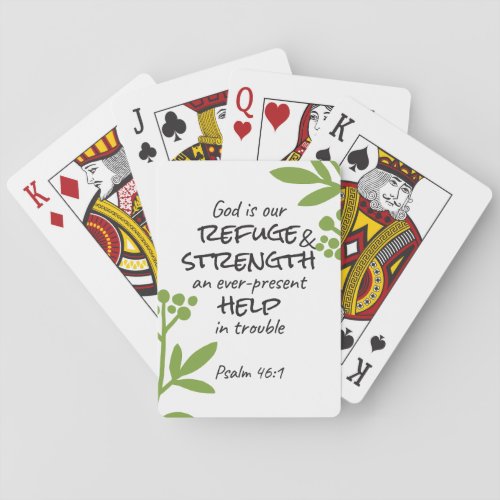 Divine Refuge _ Psalm 461 for Spiritual Comfort a Poker Cards