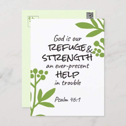 Divine Refuge _ Psalm 461 for Spiritual Comfort a Postcard