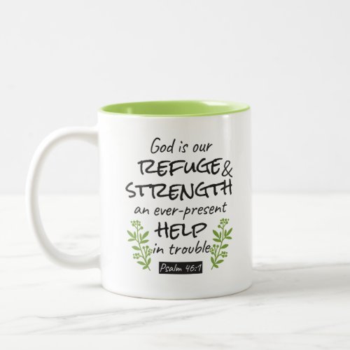 Divine Refuge _ Psalm 461 for Spiritual Comfort a Two_Tone Coffee Mug