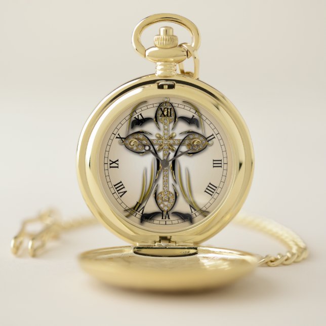 "Divine Request", Gold Pocket Watch (Inside)