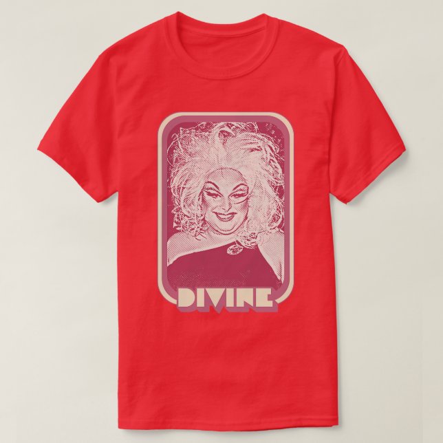 Divine Retro 80s Style Fan Art T-Shirt (Design Front)