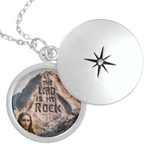 Divine Revelation The Lord Is My Rock Locket Necklace