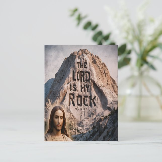 Divine Revelation: The Lord Is My Rock Postcard (Standing Front)