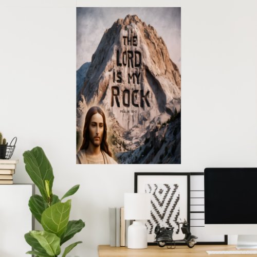 Divine Revelation The Lord Is My Rock Poster