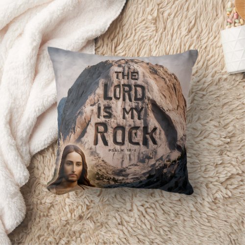 Divine Revelation The Lord Is My Rock Throw Pillow