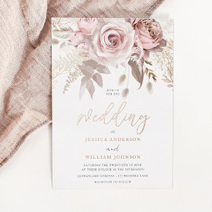 Rose Gold Wedding Invitation Black and Rose Gold Style 37 -  Portugal