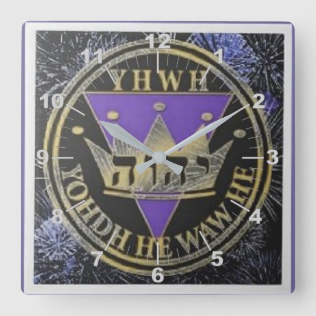 Divine Royal Victory  Square Wall Clock (Front)