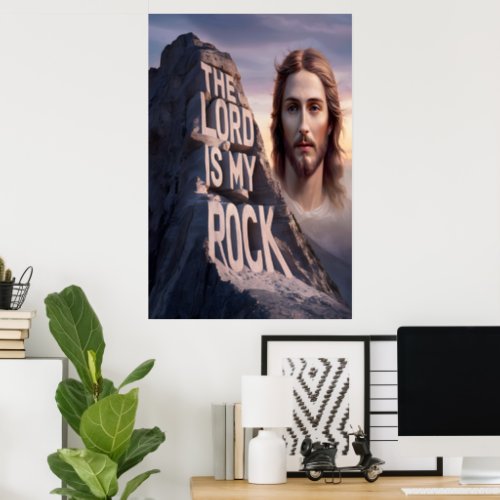 Divine Savior The Lord Is My Rock Poster