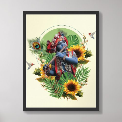 Divine Serenity _ Krishna Poster Art