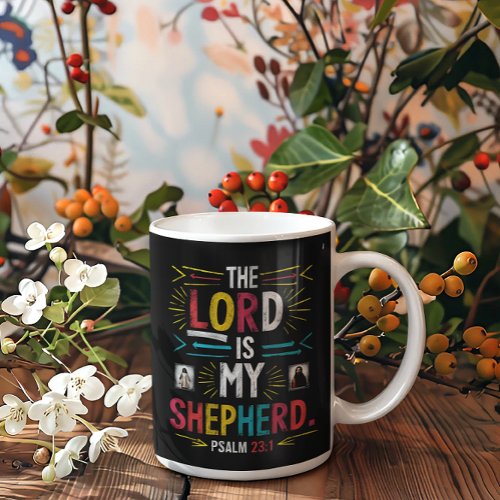 Divine Shepherd Bible Verse Art Coffee Mug
