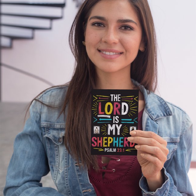 Divine Shepherd: Bible Verse Art Postcard (Creator Uploaded)