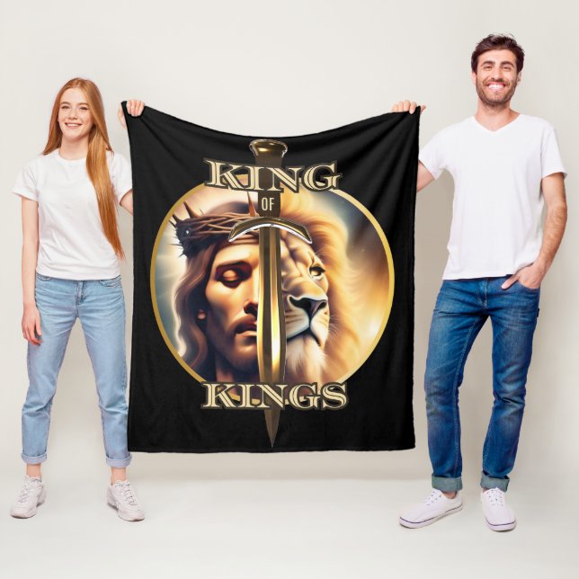 Divine Sovereignty : Kink of Kings Jesus Christ  Fleece Blanket (In Situ)