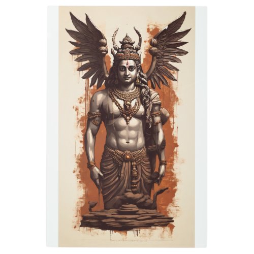 Divine Splendor Lord Rama Statue in Ayodhya _ Com Metal Print