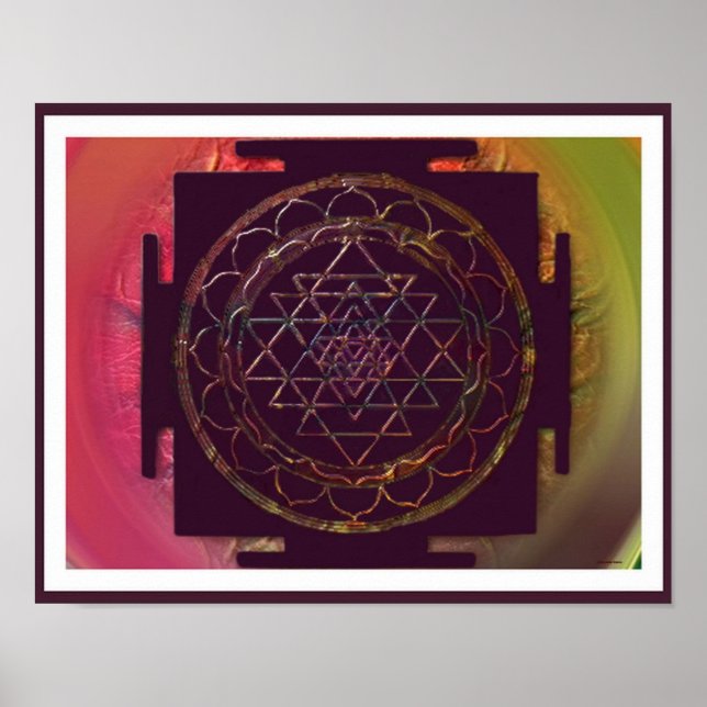 Divine  Sri Yantra4 Color Poster (Front)