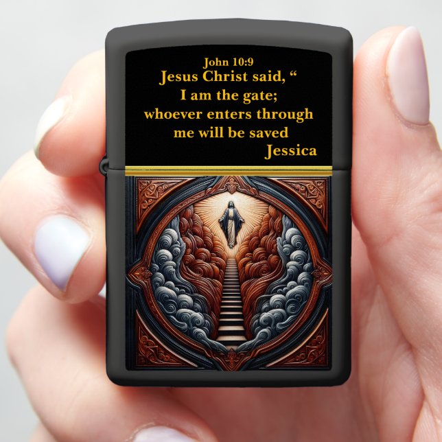 Divine Stairway with Jesus Zippo Lighter (In Hand)