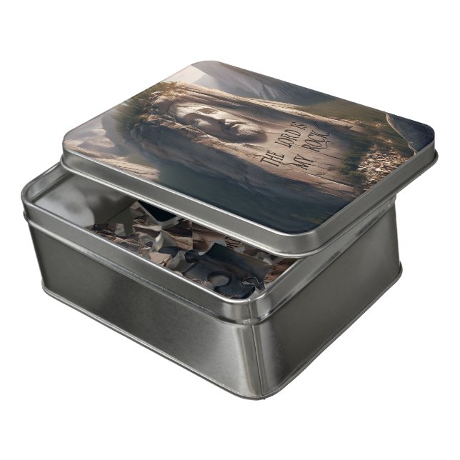Divine Statue: The Lord Is My Rock Jigsaw Puzzle (Lid Open)