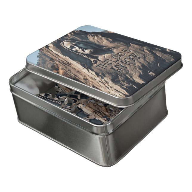 Divine Statue: The Lord Is My Rock Jigsaw Puzzle (Lid Open)