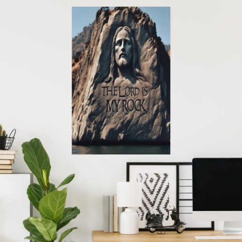 Divine Statue The Lord Is My Rock Poster