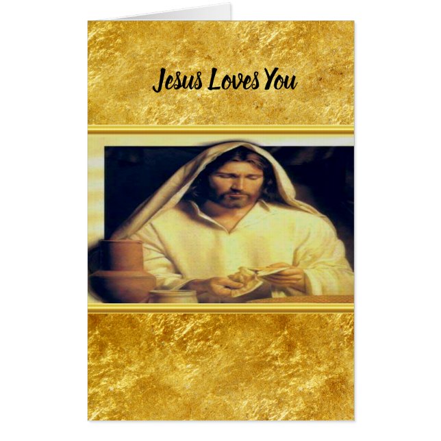 Divine Supper: Breaking Bread With Jesus Card (Front)