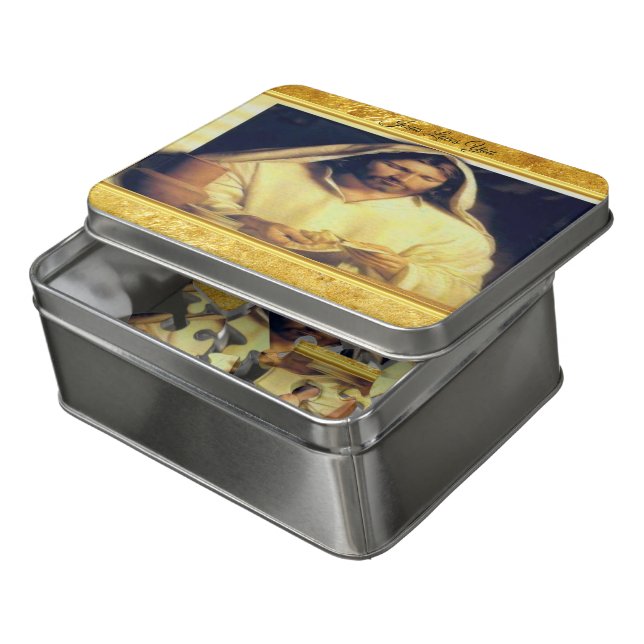 Divine Supper: Breaking Bread With Jesus Jigsaw Puzzle (Lid Open)
