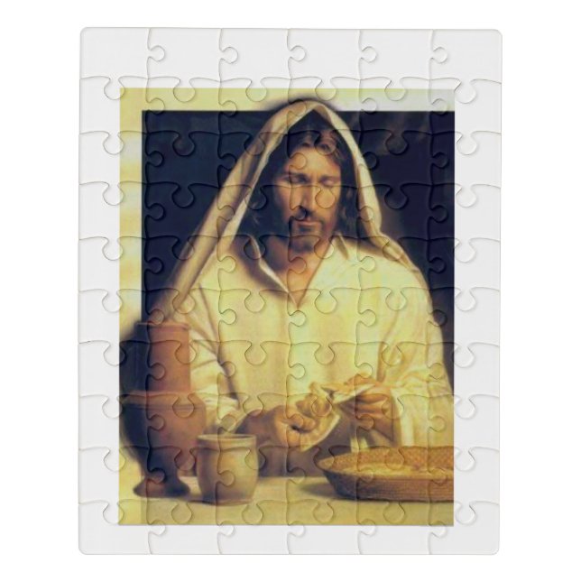Divine Supper: Breaking Bread With Jesus Jigsaw Puzzle (Puzzle Vertical)