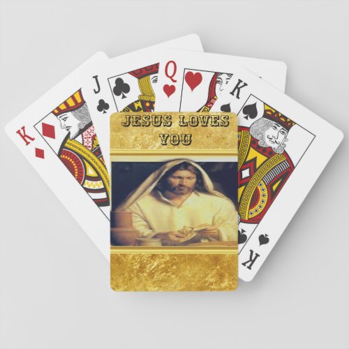 Divine Supper Breaking Bread With Jesus Poker Cards
