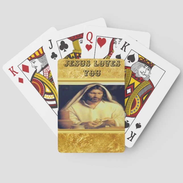 Divine Supper: Breaking Bread With Jesus Poker Cards (Back)