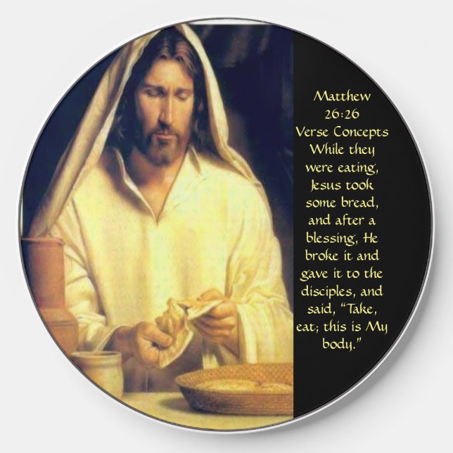 Divine Supper: Breaking Bread With Jesus Wireless Charger (Front)
