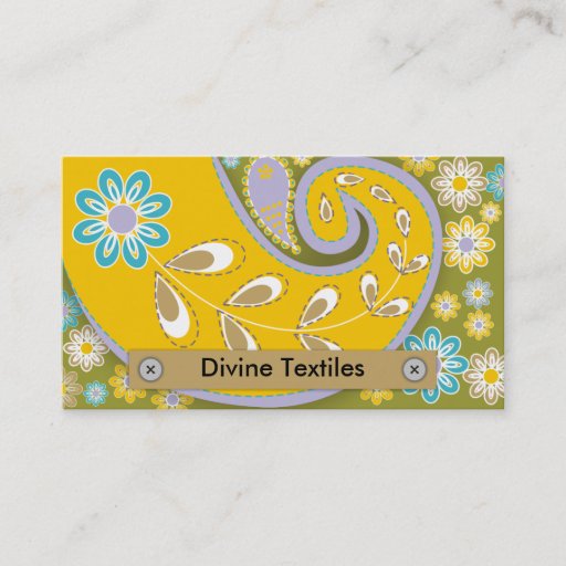 Customizable Divine Textiles Business Cards