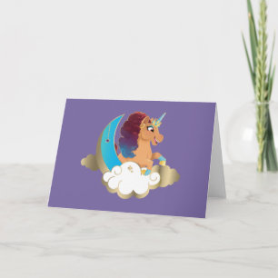 Divine the Unicorn   Moon & Clouds Card