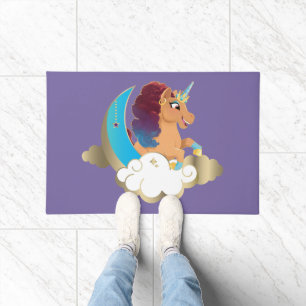 Divine the Unicorn Moon & Clouds Doormat