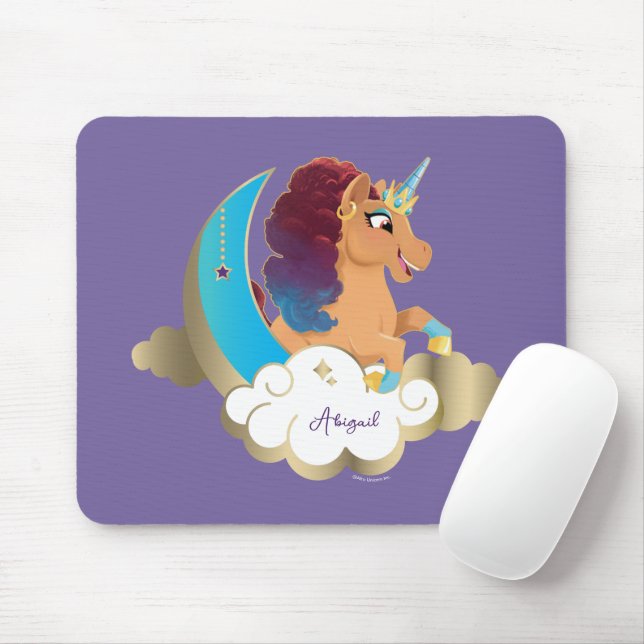 Divine the Unicorn | Moon & Clouds Mouse Pad (With Mouse)
