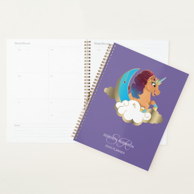 Divine the Unicorn | Moon & Clouds Planner (Display)