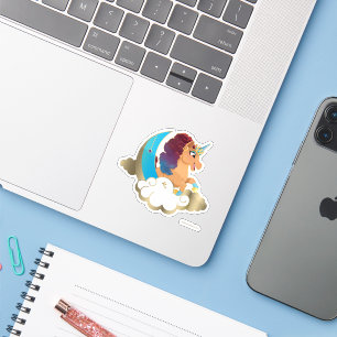 Divine the Unicorn Moon & Clouds Sticker