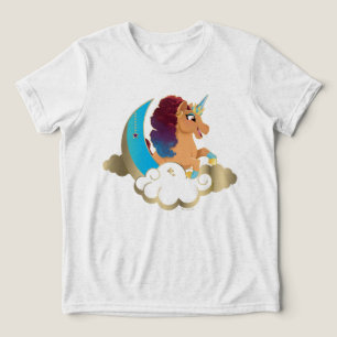 Divine the Unicorn Moon & Clouds Tri-Blend Shirt