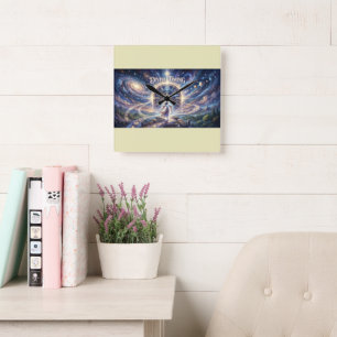 Divine Timing Square Wall Clock