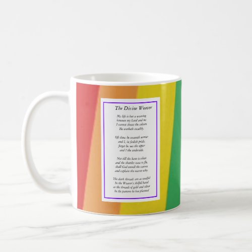 Divine weaver mug rainbow background